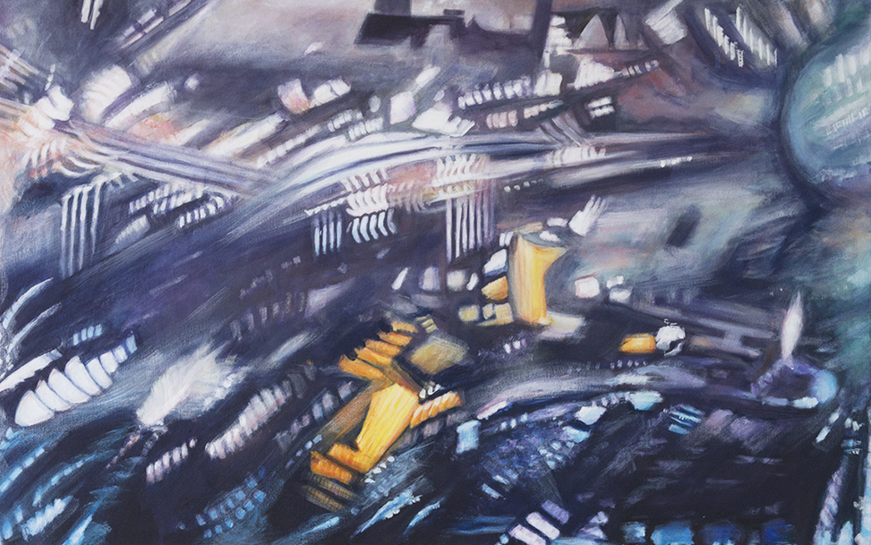 2012 – 3 – 2015, 2015, Acryl auf Leinwand, 64 × 102 cm