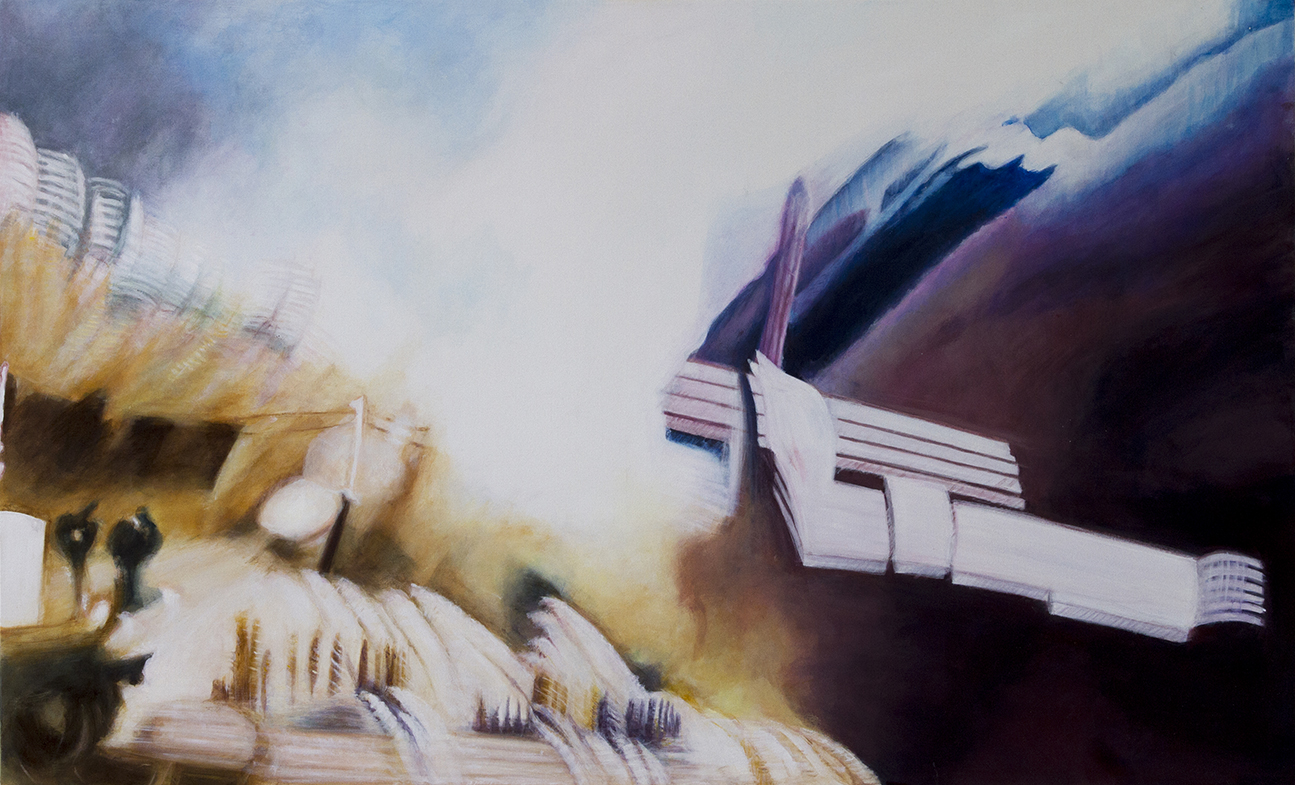 2012 – 4 – 2015, 2015, Acryl auf Leinwand, 90 × 145 cm
