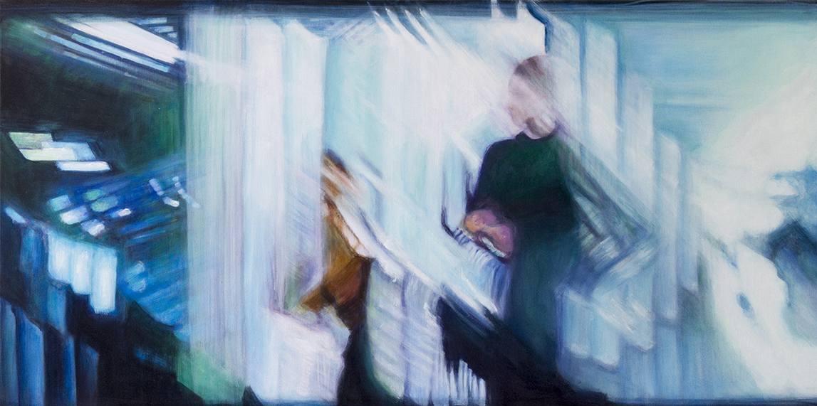 Flightplan 2 – 2013, 2013, Acryl auf Leinwand, 80 × 155 cm